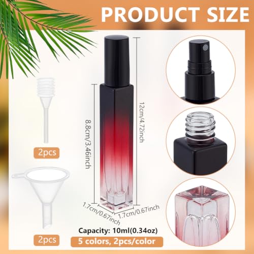 BENECREAT atomiseur parfum voyage verre 10 ml lot 10