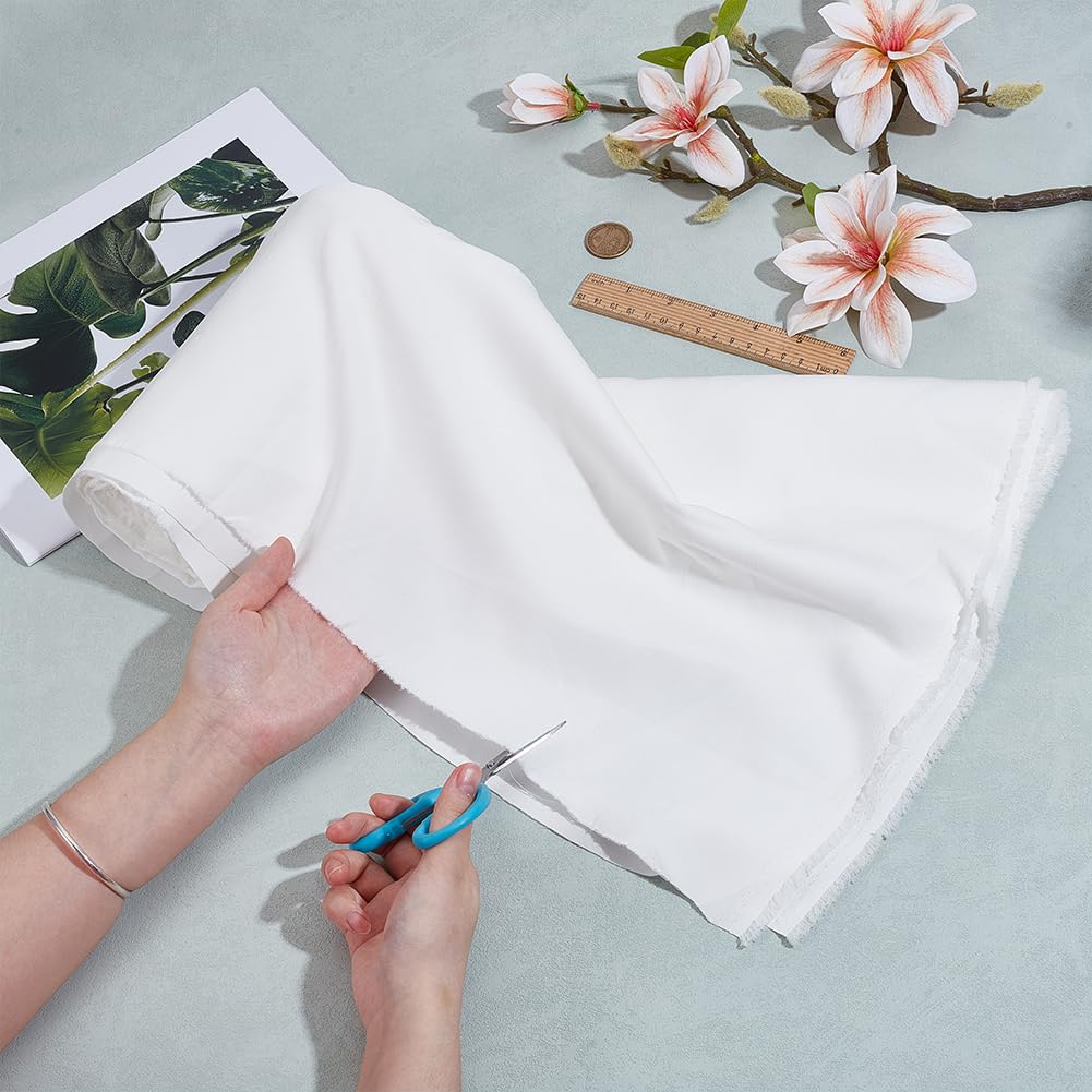 BENECREAT tissu polyester élastique blanc 1m x 150cm