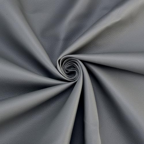 BENECREAT tissu vinyle gris 300x160cm similicuir PVC imperméable