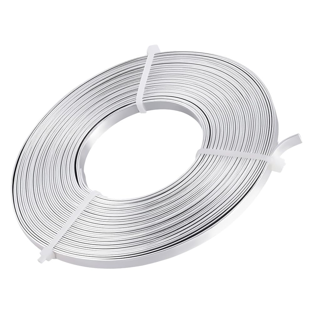 BENECREAT fil aluminium plat argent 10 mm 5 m