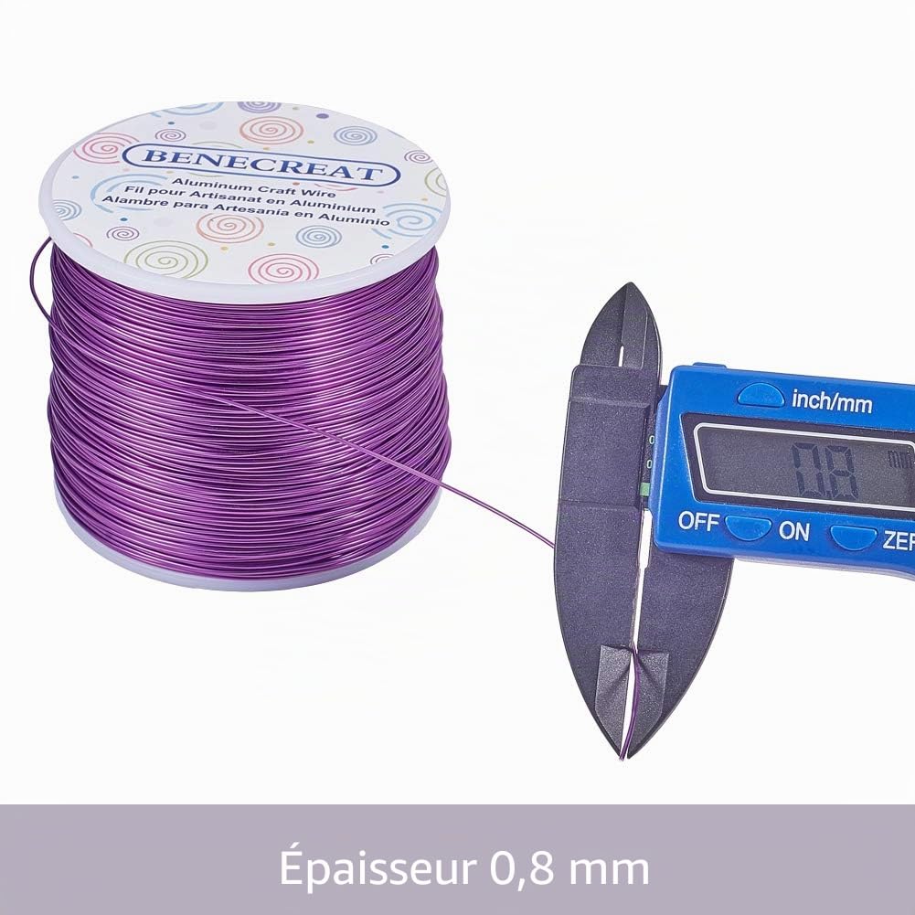 BENECREAT fil aluminium violet 0,8 mm 235 m