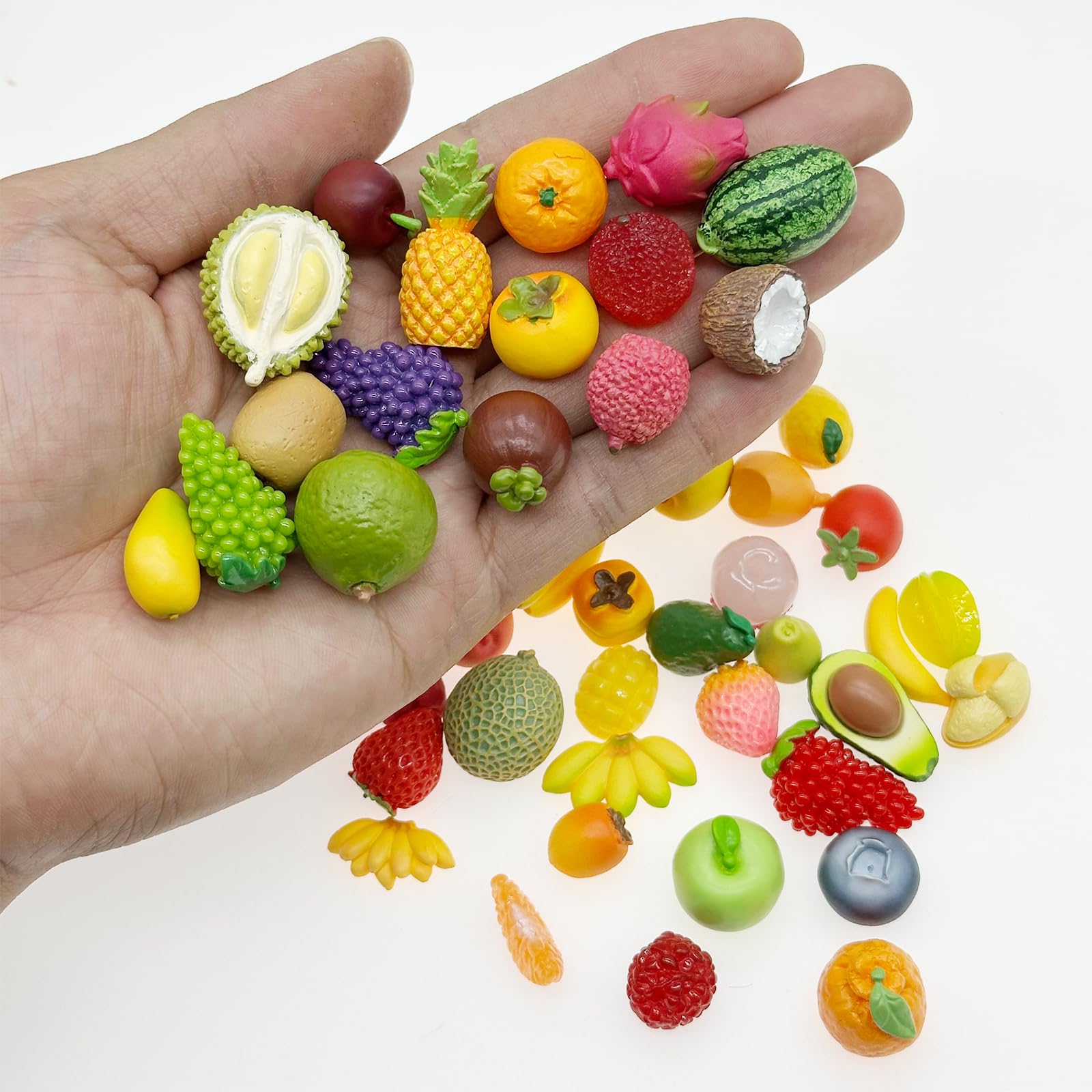 Cayway mini fruits résine 48 pcs jardin miniature