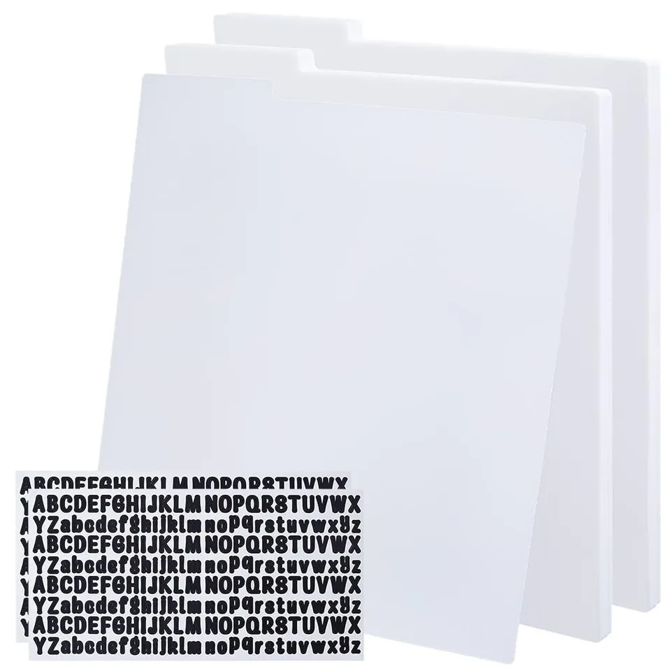 BENECREAT Séparateurs disques PP blanc 30 pcs 345x319mm alphabet