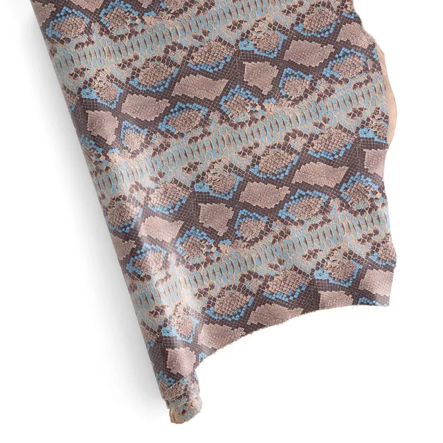 Tandy Leather Python épaule cuir 3-5 oz naturel turquoise