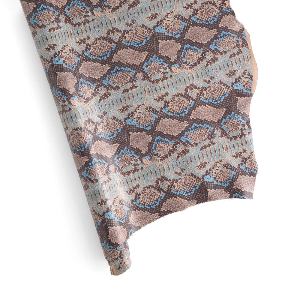 Tandy Leather Python épaule cuir 3-5 oz naturel turquoise