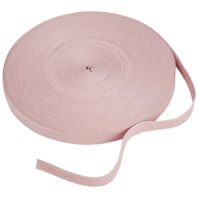 BENECREAT Ruban Sergé Coton Saumon Foncé 15mm 45 Mètres