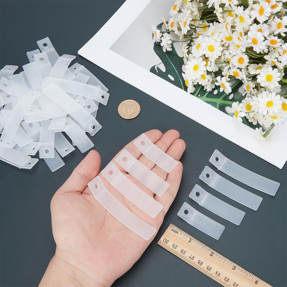 BENECREAT Kit Butées Tiroir Plastique Transparent 64 Pièces 4 Tailles