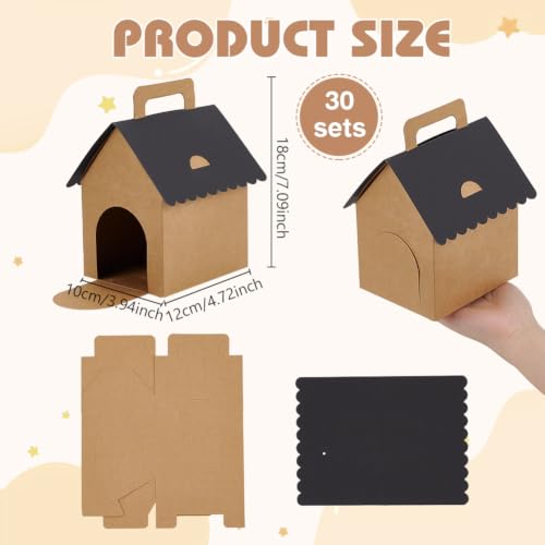 BENECREAT boîte cadeau niche chien papier 30 pcs 18cm