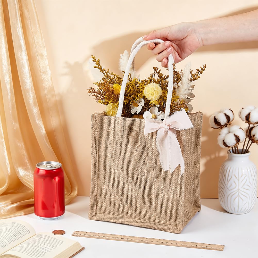 BENECREAT mini sacs jute toile 23,5 cm lot de 12 naturel