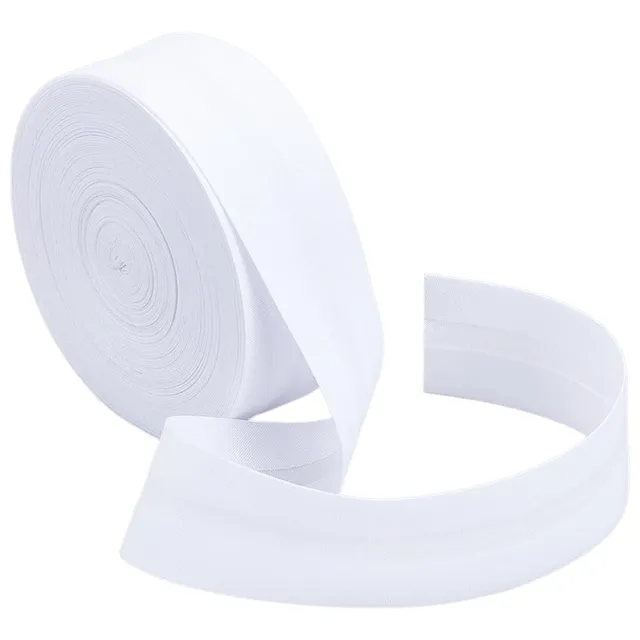 BENECREAT Biais Simple Plié Blanc 10 m 24 mm Polycoton