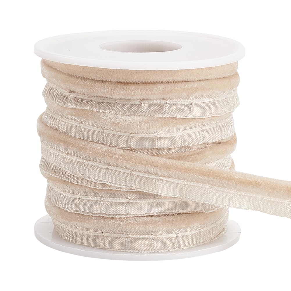BENECREAT biais passepoil velours marron 11mm 9,14m couture