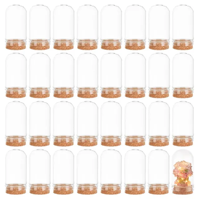 BENECREAT Bocaux Verre 15ml Bouchon Liège 32 Pièces Rond