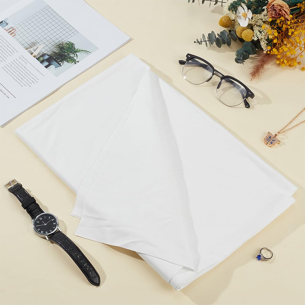 BENECREAT Chiffon Argent Blanc Polissage Imitation Daim