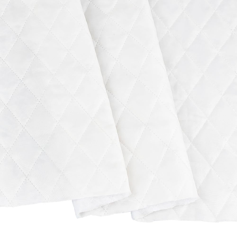 BENECREAT tissu ouatine matelassé blanc 2m polyester