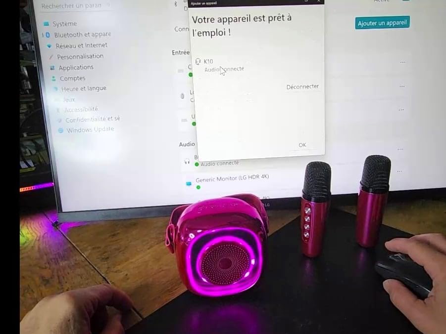 JYPS Micro Karaoké Enfant Bluetooth 2 Micros 3-12 Ans