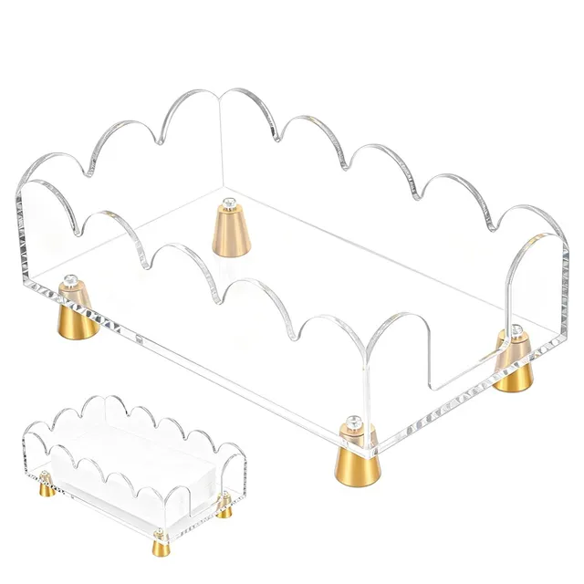 BENECREAT porte-serviettes acrylique transparent 220x130x60 mm