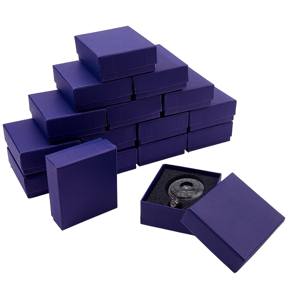 BENECREAT boîte montre gousset carton noir 16 pcs