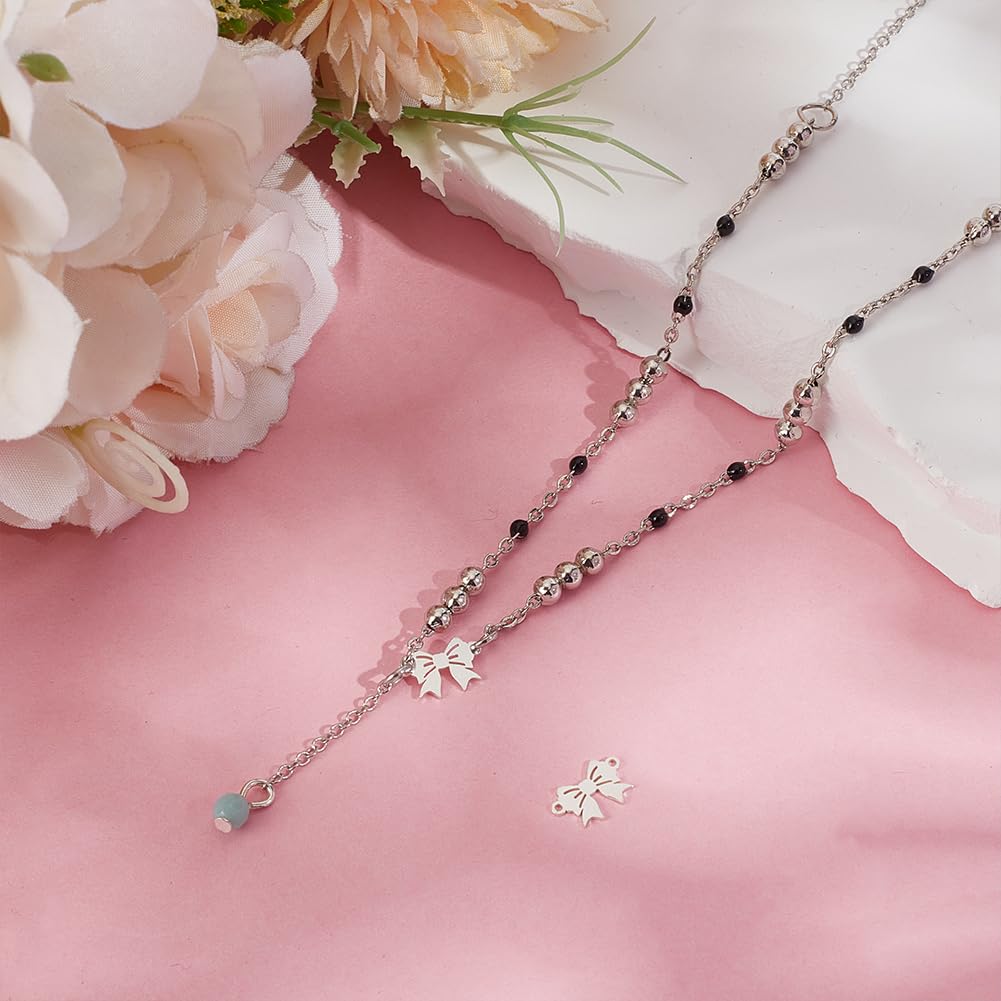 BENECREAT Noeud Papillon connecteur argent 925 lot de 2