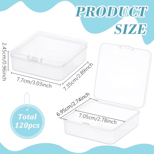 BENECREAT Boîtes plastique 7,7cm transparentes 120 pcs