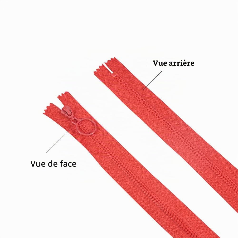 BENECREAT Fermeture Éclair Nylon Anneau 25cm 36 Pcs 12 Couleurs