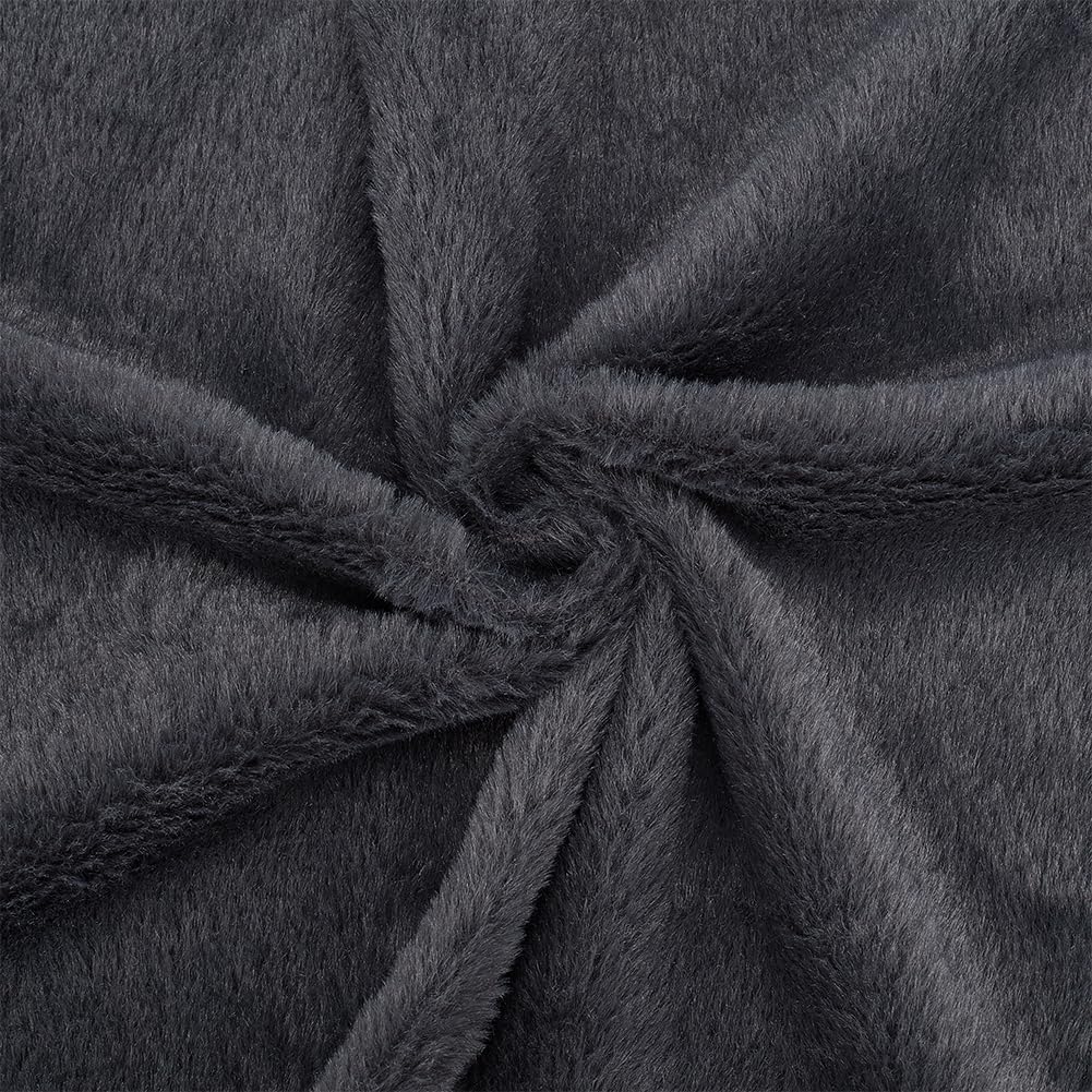 BENECREAT tissu fausse fourrure marron 50x160cm