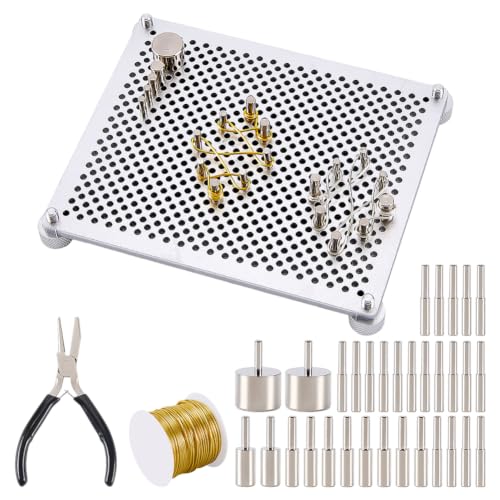 BENECREAT Gabarit Cintrage Fil Alu Kit Bijoux 32 Chevilles