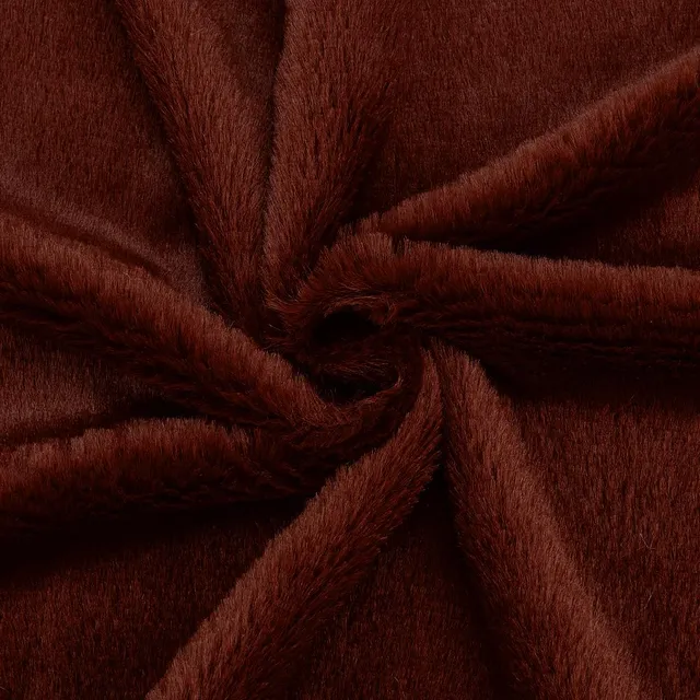 BENECREAT tissu fausse fourrure marron 50x160cm