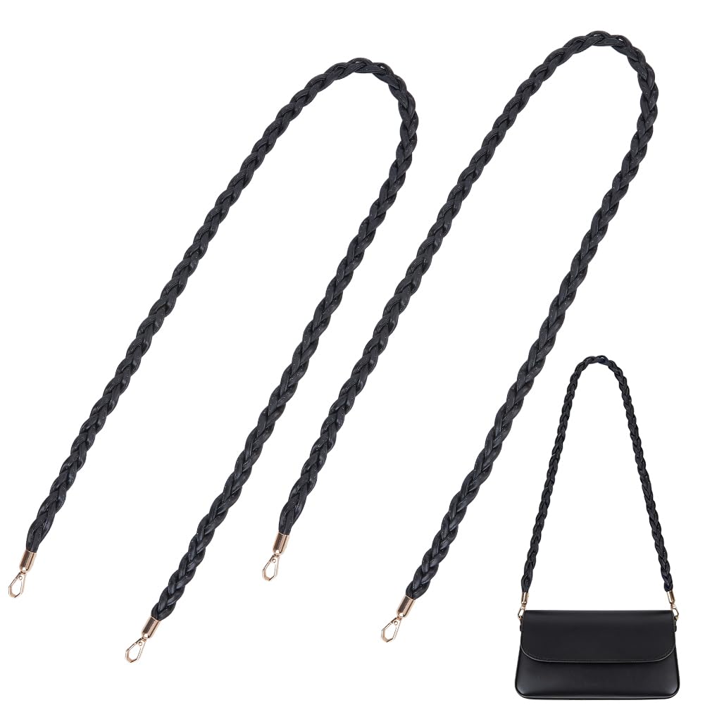 BENECREAT Bretelles Sac Tressées Blanc 1,2m 2 pcs