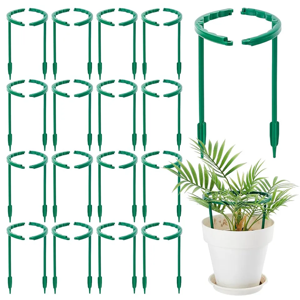 BENECREAT Tuteurs Plantes Plastique Vert Lot 28 Soutien