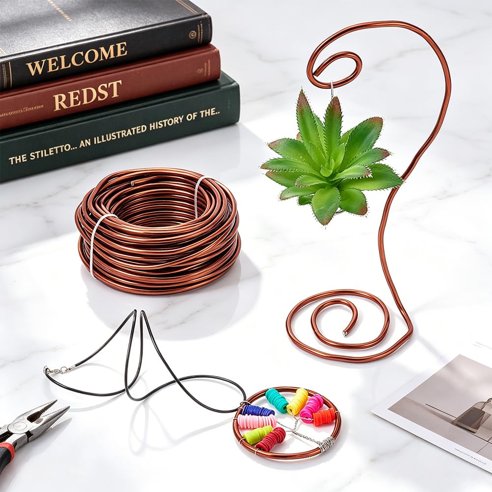 BENECREAT fil aluminium sienne 4mm 16m sculpture