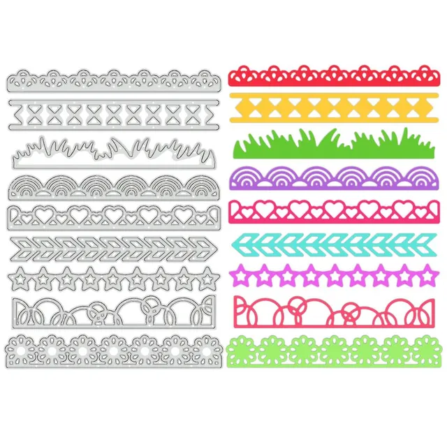 BENECREAT dies dentelle géométrique 9 styles scrapbooking