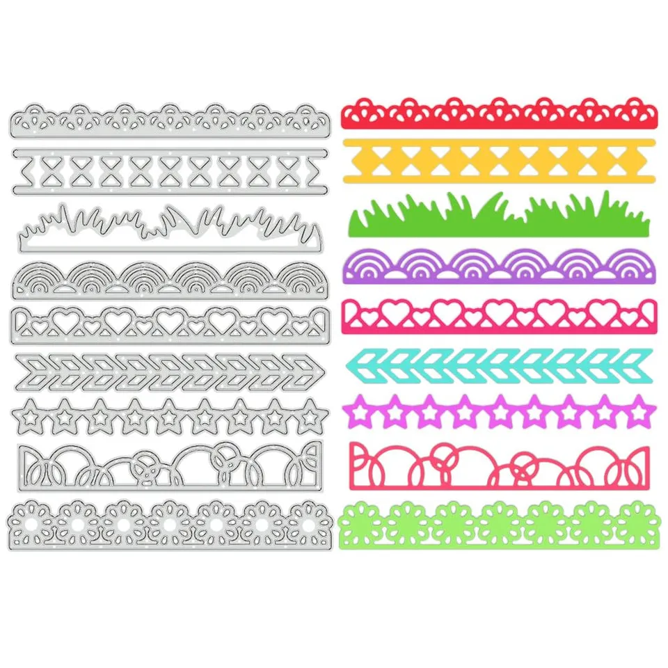 BENECREAT dies dentelle géométrique 9 styles scrapbooking