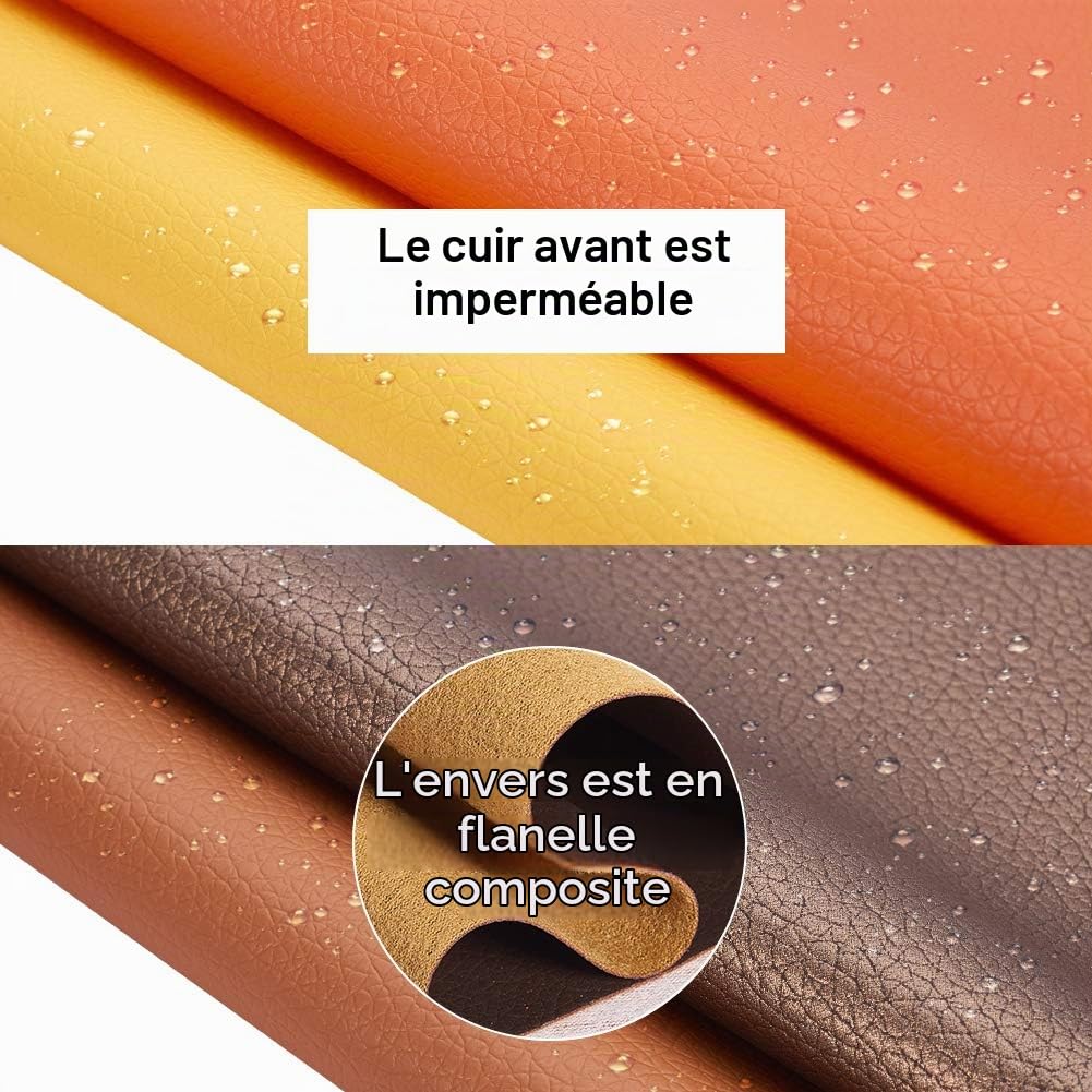 BENECREAT similicuir litchi 34x20 cm 16 feuilles assorties