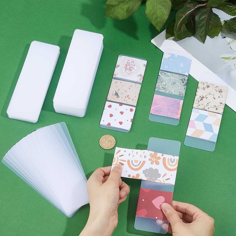 BENECREAT carte washi plastique transparente 120 pcs 15 cm