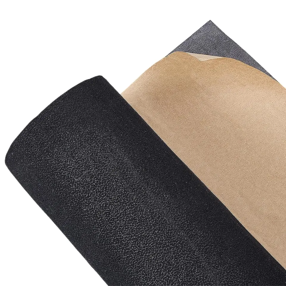 BENECREAT Feutre Velours Autocollant Noir 3m x 36cm