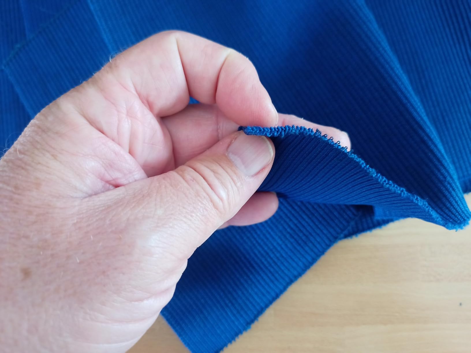 BENECREAT Tissu Côtes Élastique Bleu Foncé 2,74m Lot 3
