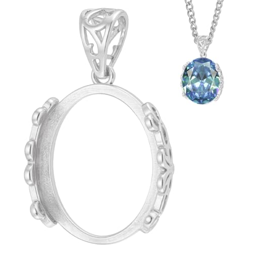 BENECREAT 925 plateau pendentif argent ovale 15x19mm