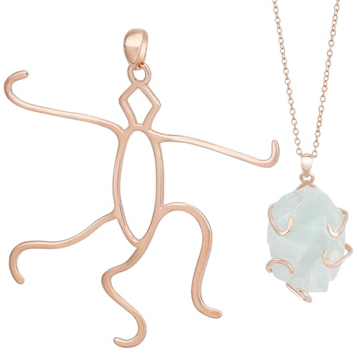 BENECREAT Support Pendentif torsadé argent 925 or rose 47,5 mm