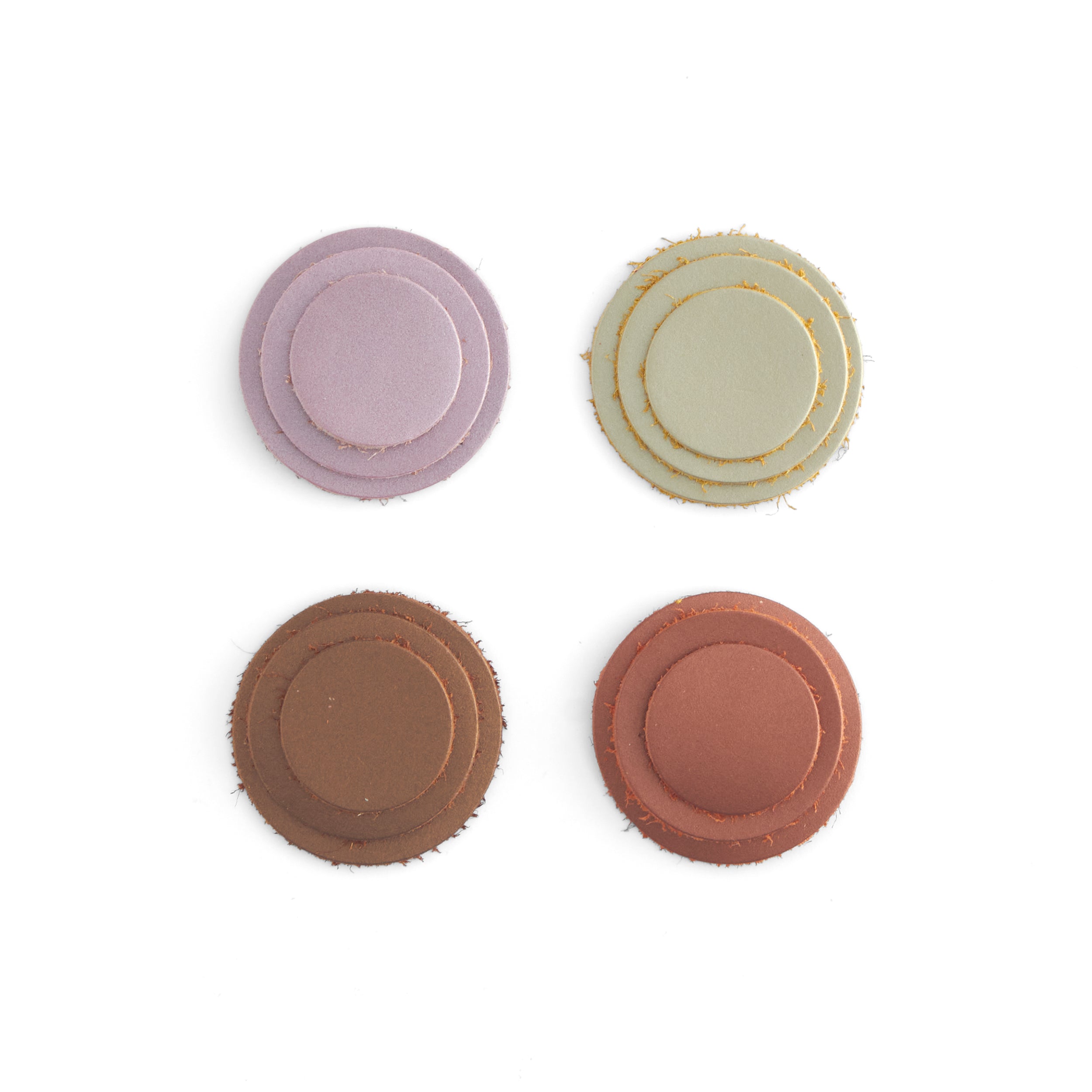 Tandy Leather Mini Formes cuir rond lot 60 Mirage 23-38 mm
