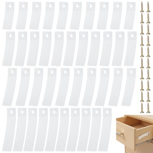 BENECREAT Kit Butées Tiroir Plastique Transparent 64 Pièces 4 Tailles