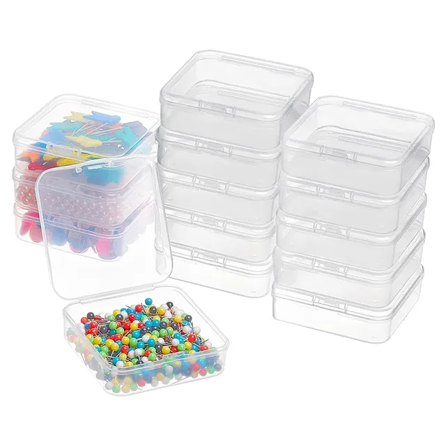Benecreat Boîte Carrée Plastique 6,4 cm Lot 18 Transparent