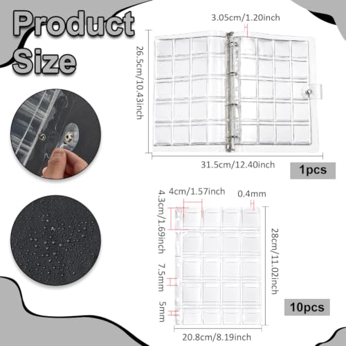 BENECREAT classeur badges 9 poches transparent 10 pages