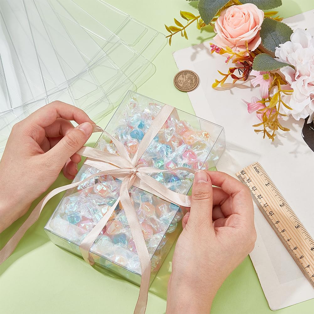 BENECREAT Boîte PVC transparente 10,5x16,5 cm x10 cadeau