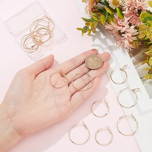 BENECREAT créoles plaqué or 18K 16 pcs 2 tailles