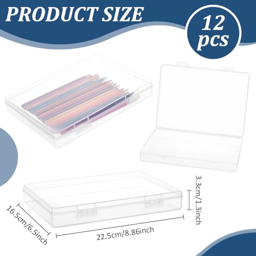 BENECREAT boîte plastique transparente 22,5cm lot 12 rigide