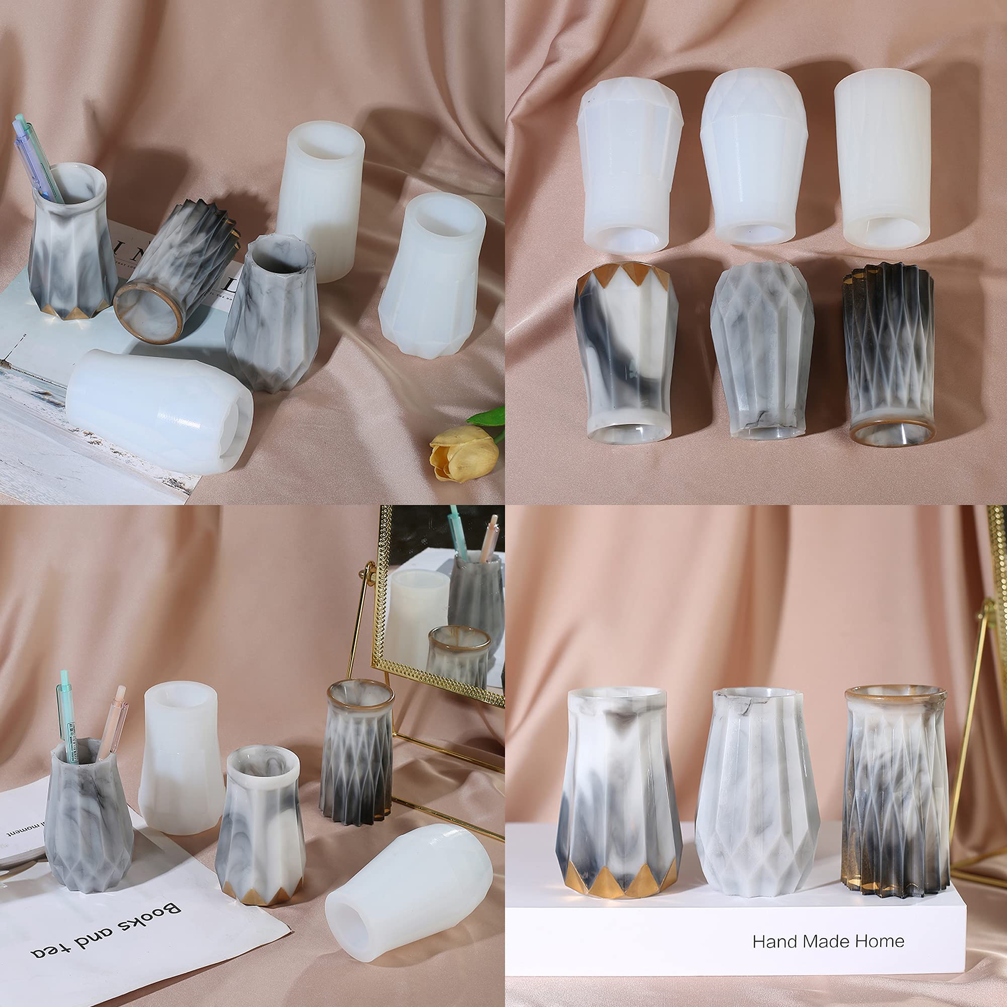 Cayway Style 3 Moule Vase Silicone Résine Lot 3