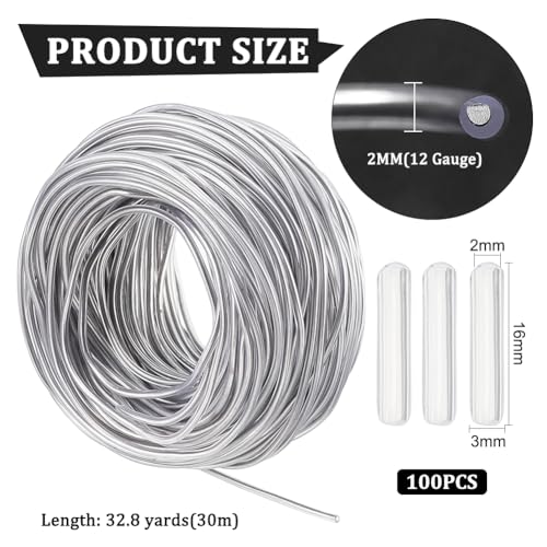 BENECREAT Fil aluminium platine 2 mm 30 m manchons