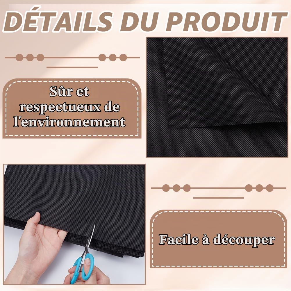 BENECREAT tissu anti-poussière noir 4,57x1,6 m
