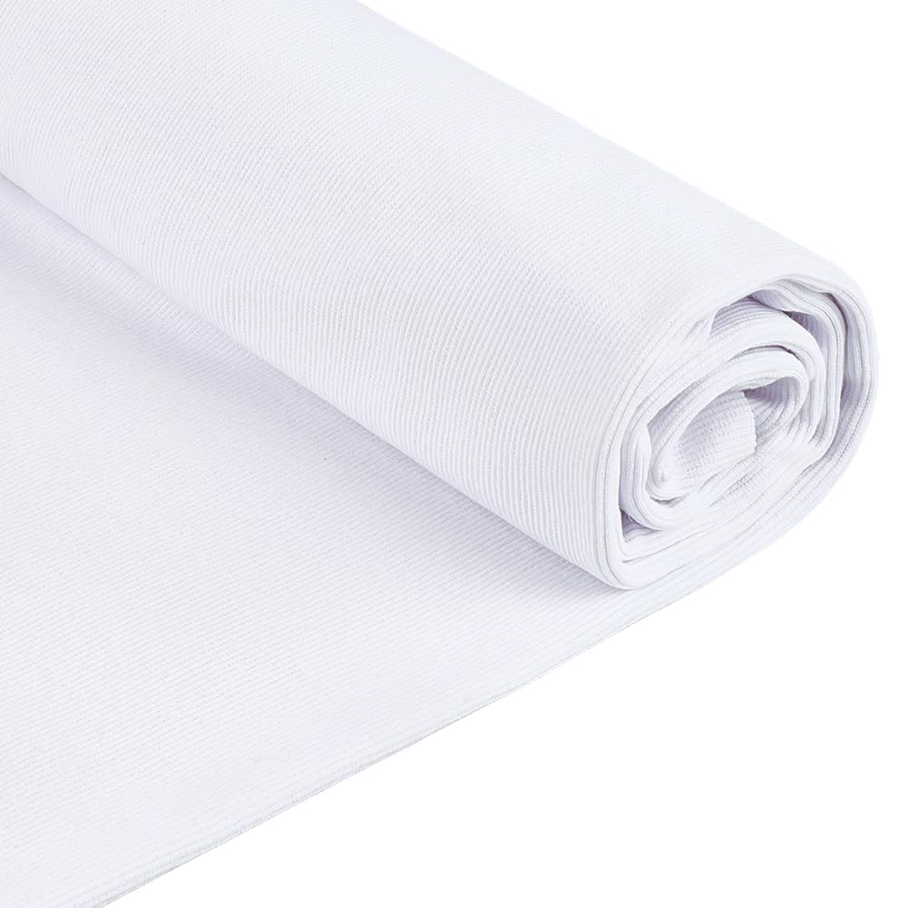BENECREAT Tissu Jersey Côtelé Vieille Dentelle 100x70cm Coton