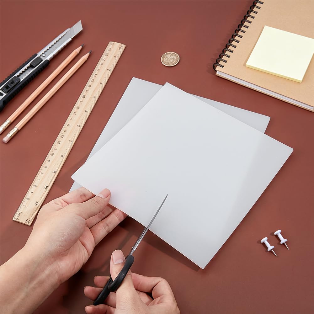 BENECREAT Feuille Silicone Blanche 200x200x4mm 2pcs Cuisine